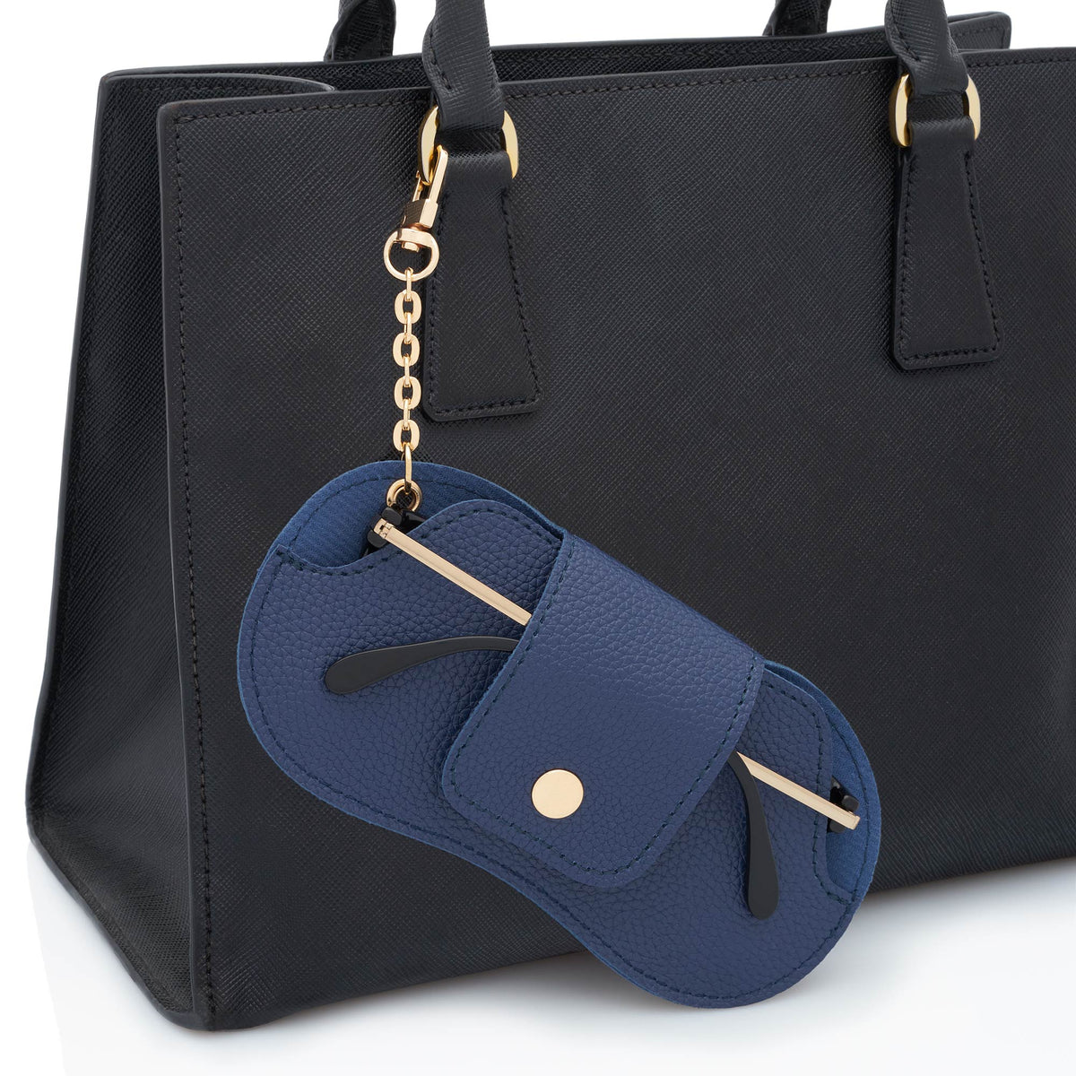 Navy with Gold Hardware