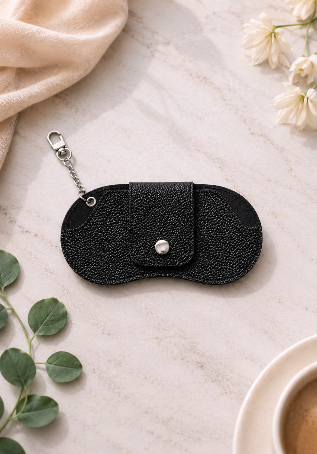 Black with Silver Hardware